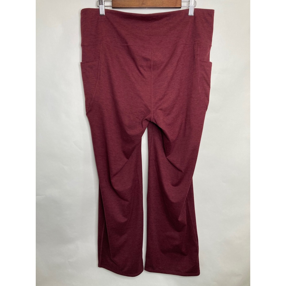 J.Jill Fit Performance High-Rise Bootcut Pants Red Heather XL Petite Workout Gym - Picture 2 of 8